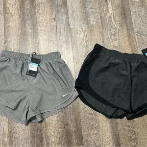 Nike Women's Athletic Shorts in Gray and Black